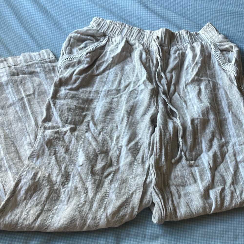 Cream and white beach pants